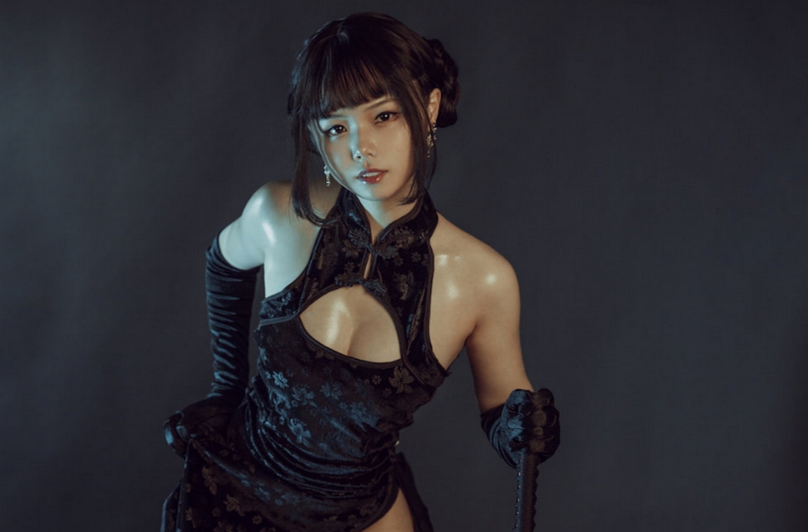 七月喵子黑色旗袍5.jpg